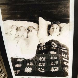 Post Mortem Reprint Photo Babies Stillborn Mom Died Past Odd Bizarre